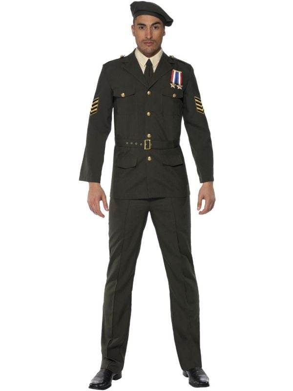 Groen officiers kostuum