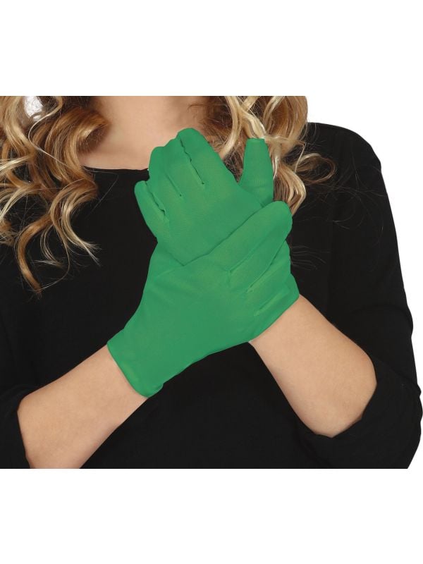Groene handschoenen kind 17 cm
