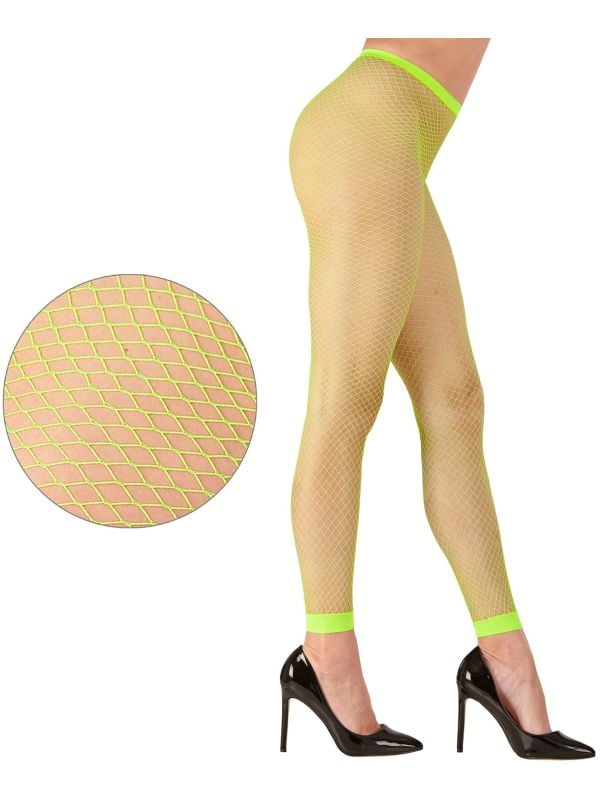 Groene neon visnet legging One-size-volwassenen