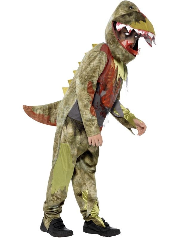 Groene skelet dino onesie main product photo