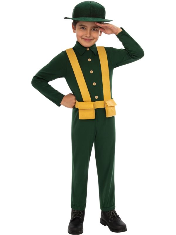 Groene Soldaat Outfit Eerste Wereldoorlog Kinderen