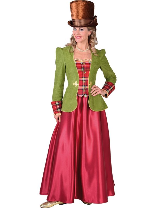 Groene victoriaanse jurk vrouwen main product photo