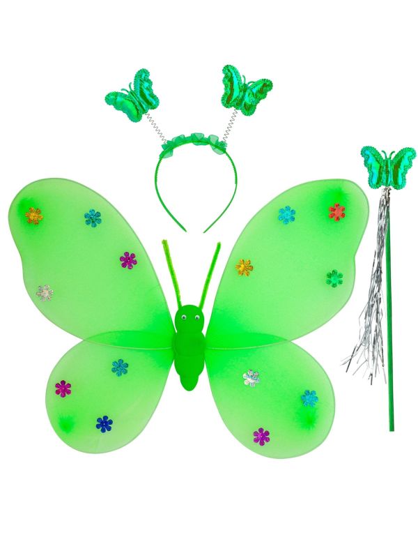 Groene Vlinder Fee Kostuumset