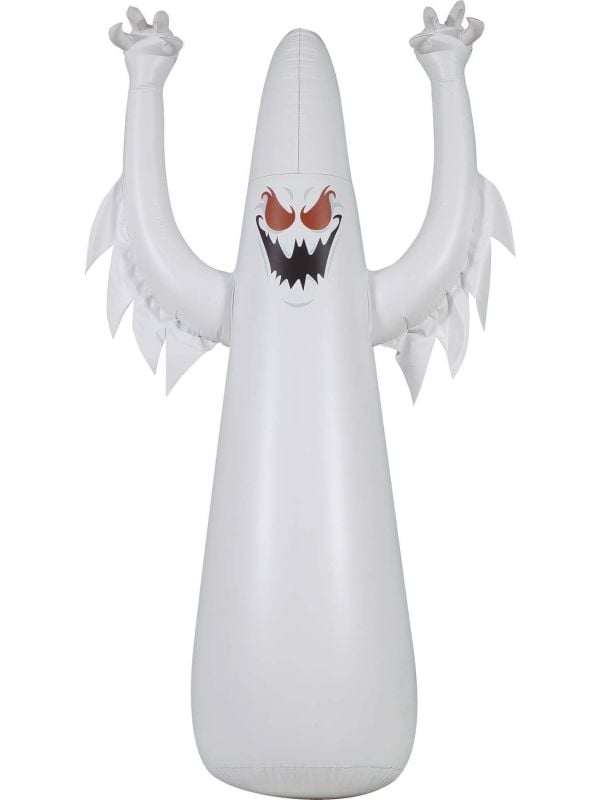 Groot wit opblaasbaar spook 2 meter halloween