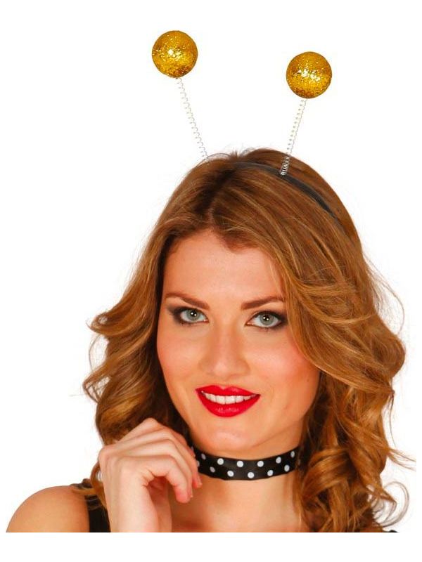 Haarband met glitterballen goud main product photo