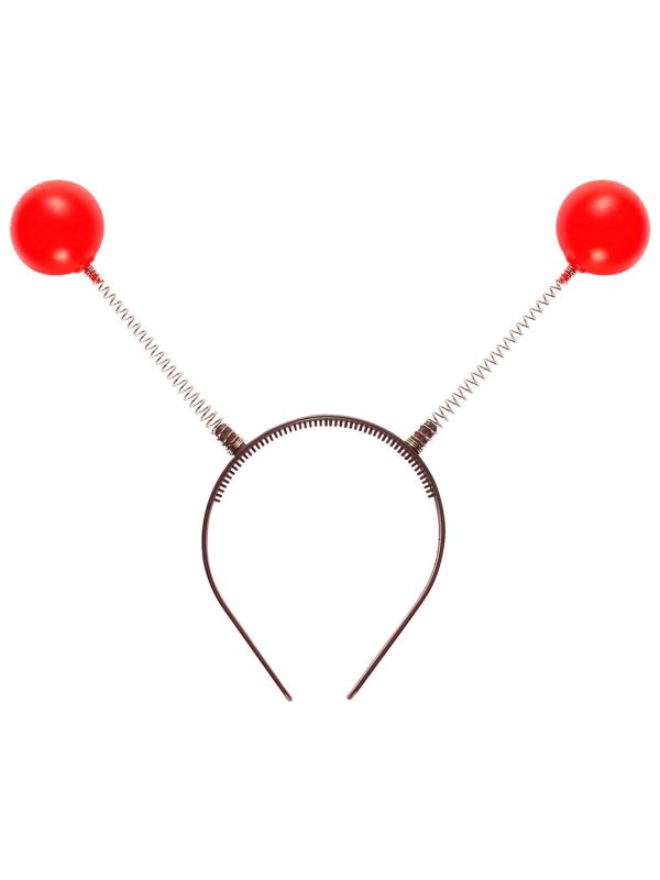 Haarband met rode bollen antenne