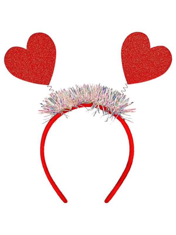 Haarband met Rode Hartjes Dames Heren