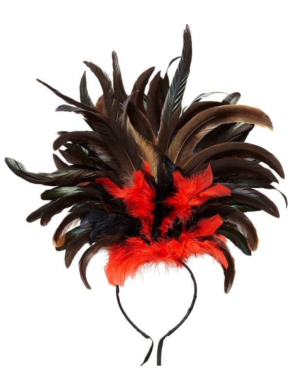 Haarband met veren copacabana rood main product photo