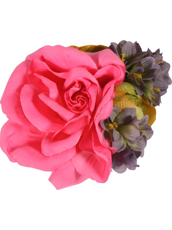 Haarclip met Bloem Roze Tiroler Oktoberfest