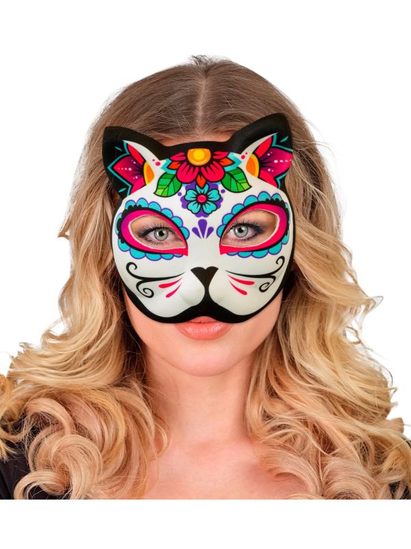 Halfmasker Kat Kleurrijk