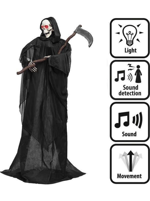 Halloween decoratie cutting reaper licht, geluid & beweging