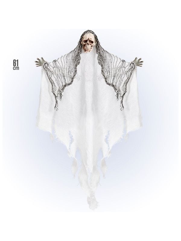Halloween decoratie grim reaper wit