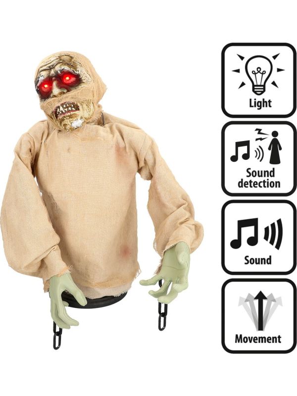 Halloween decoratie Mummie licht, geluid & beweging