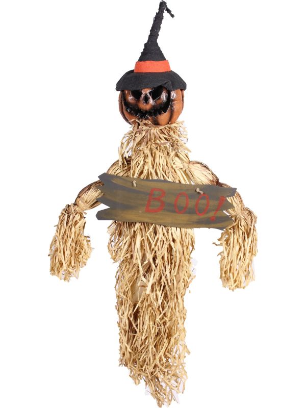 Halloween Decoratie Pompoen Scarecrow BOO Hangfiguur
