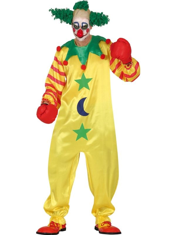 Halloween gele killerclown outfit heren main product photo