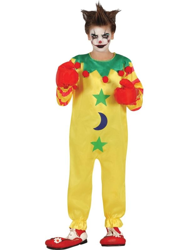 Halloween gele killerclown outfit kind main product photo