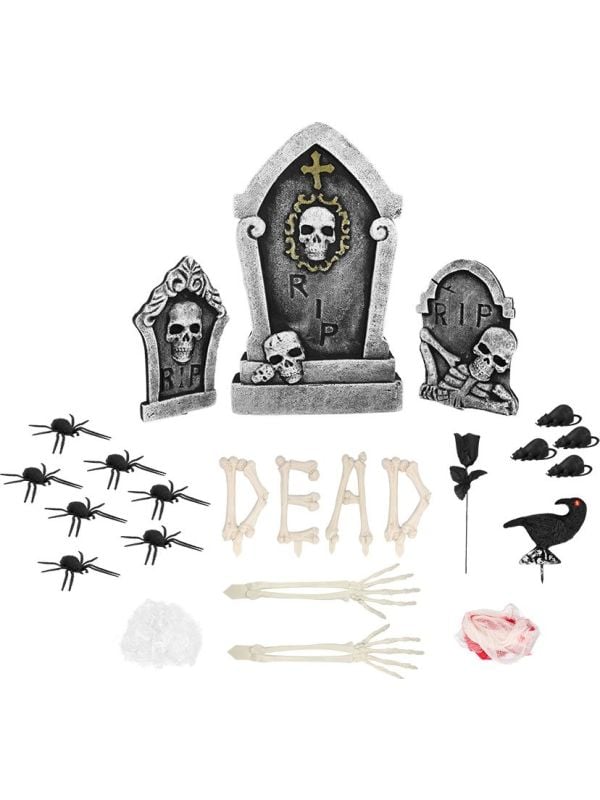 Halloween Grafsteen Decoratieset