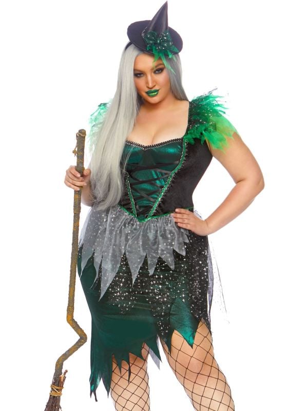 Halloween heks jurk plussize