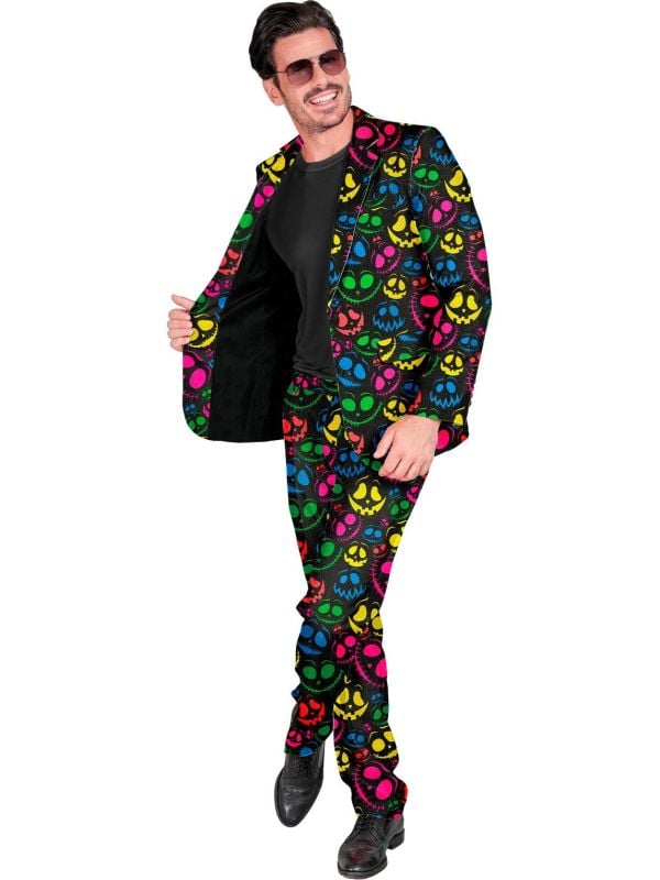 Halloween neon spoken pak mannen