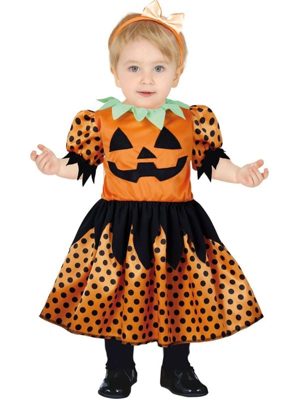 Halloween oranje pompoen jurkje baby