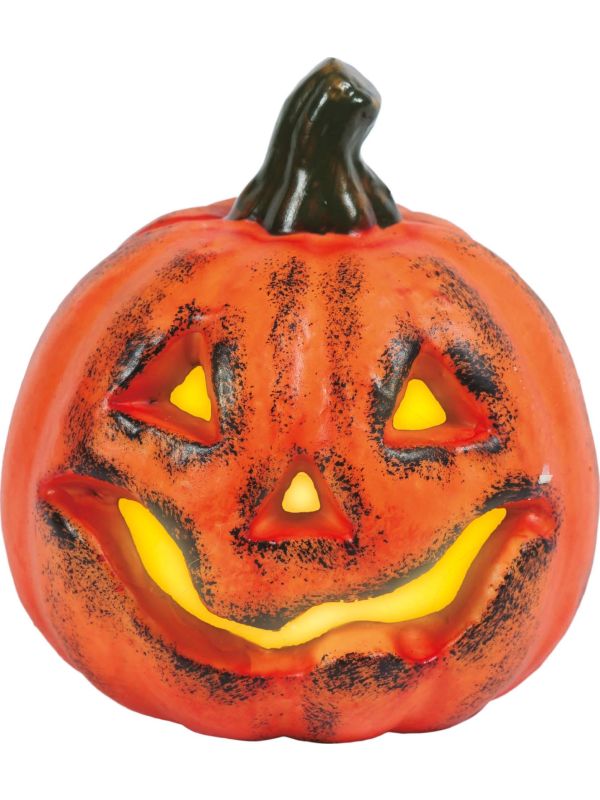 Halloween pompoen decoratie 17cm