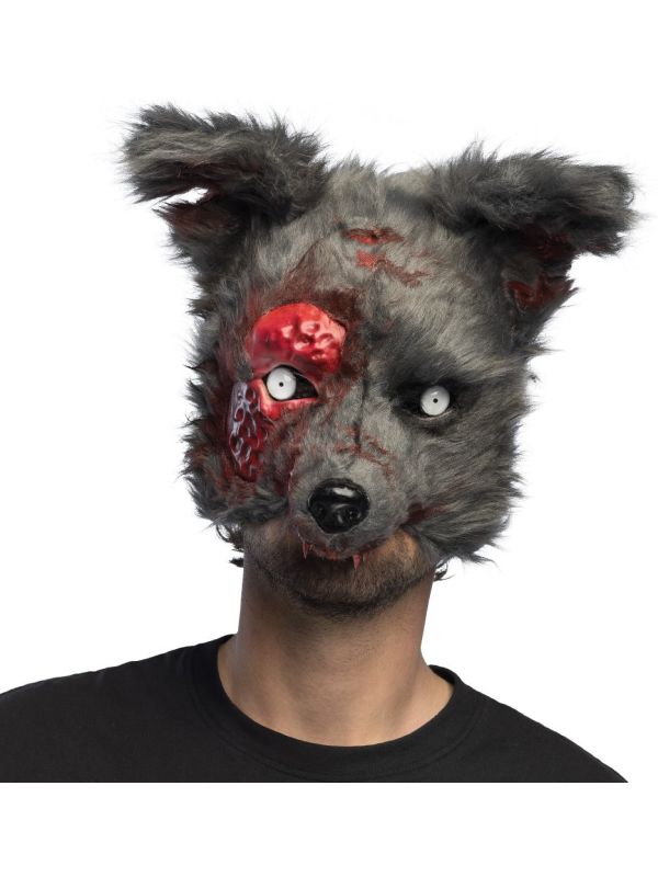 Halloween Wolf Masker met Bloed