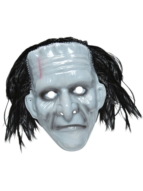Halloween zombie masker met haar