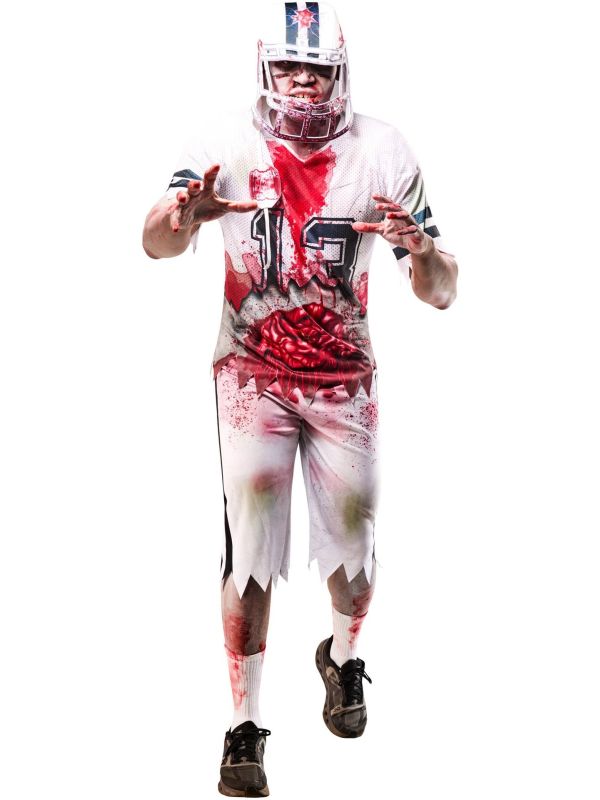 Halloween Zombie Rugby Kostuum Heren