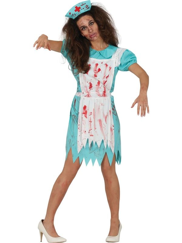 Halloween zombie verpleegster jurkje