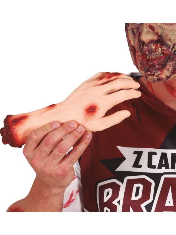 Hand met bloed 25 cm halloween