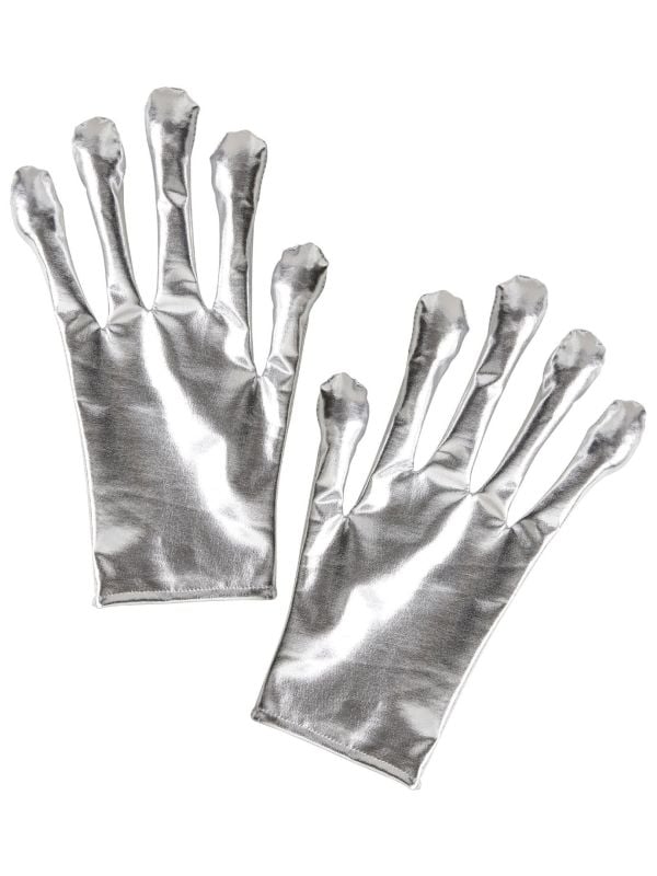 Handschoenen zilver metallic space