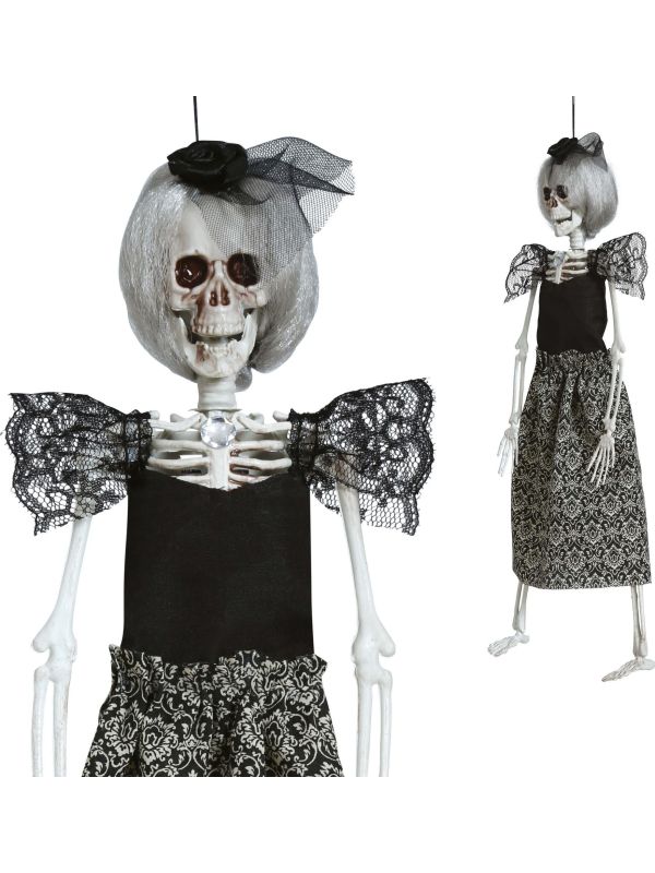 Hangdecoratie boze engel met licht, geluid en beweging halloween main product photo