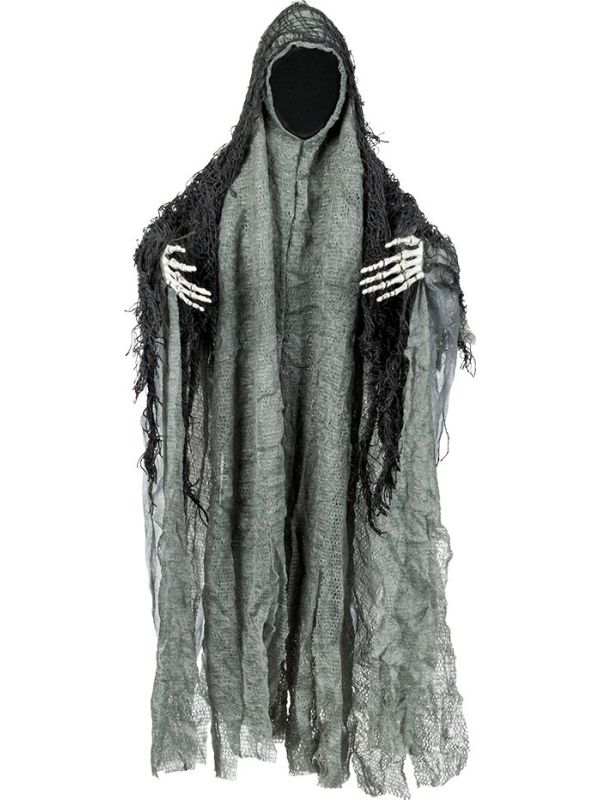 Hangdecoratie gezichtsloze zwarte geest halloween