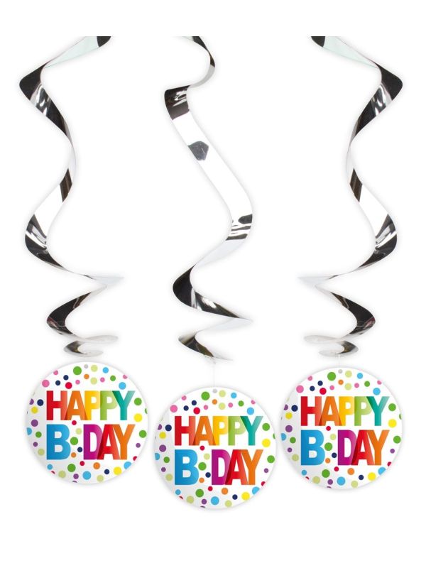Hangdecoratie happy birthday stippen main product photo