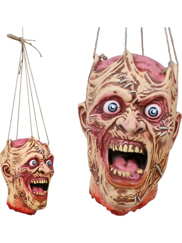 Hangdecoratie monster hoofd halloween 28 cm