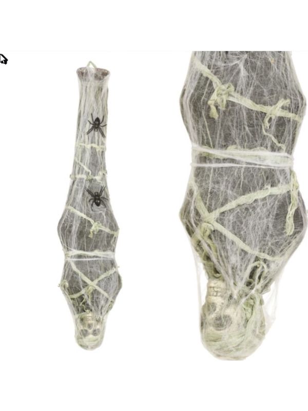Hangdecoratie mummie ondersteboven met verlichting 75 cm halloween