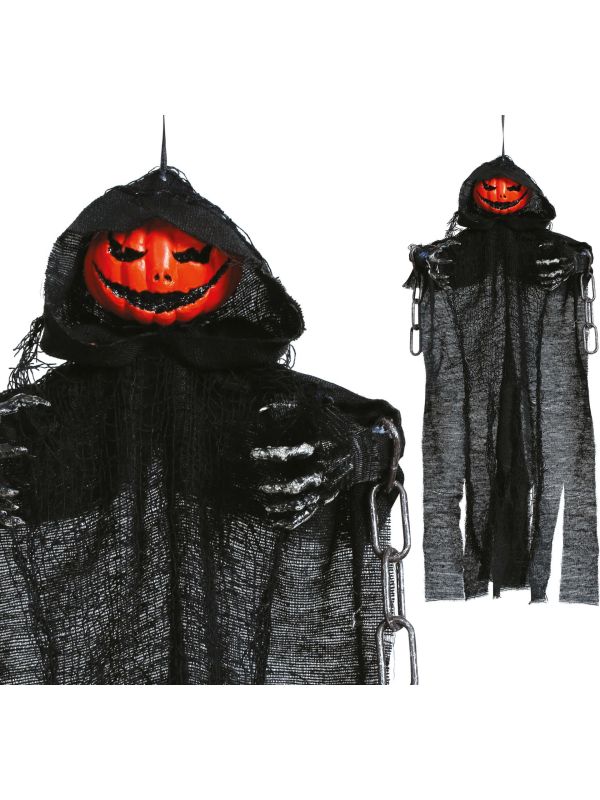 Hangdecoratie pompoen met cape 50 cm halloween main product photo