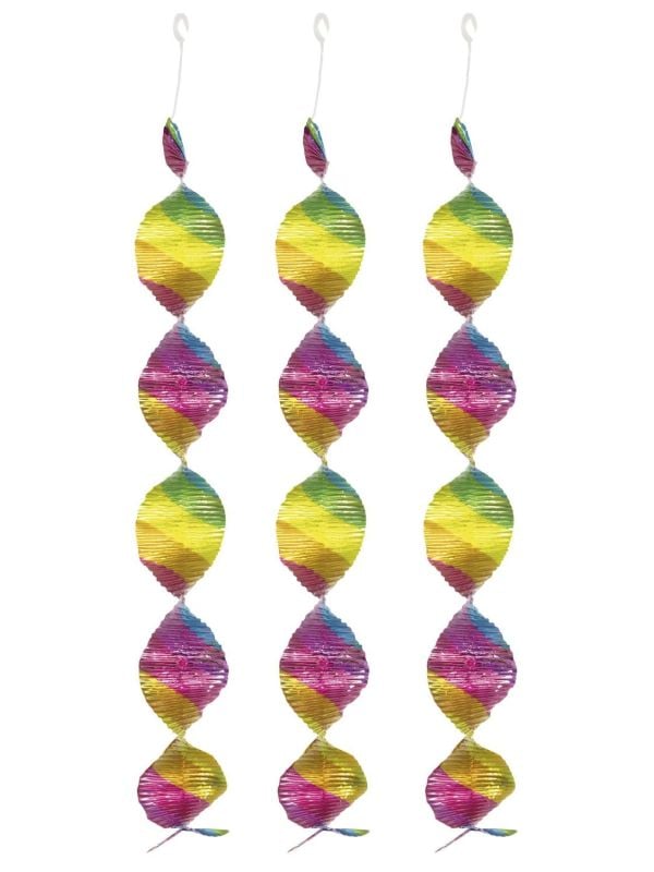 Hangdecoratie spiraalvorm regenboog
