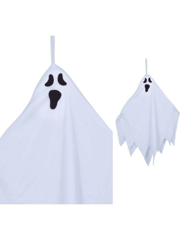 Hangdecoratie spook met licht halloween 120 cm