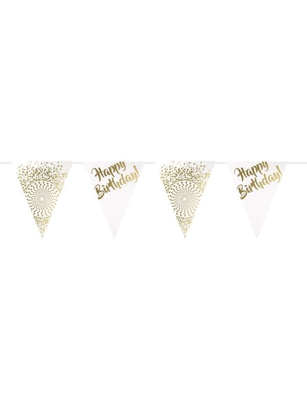 Happy birthday luxury gold vlaggenlijn 6 meter