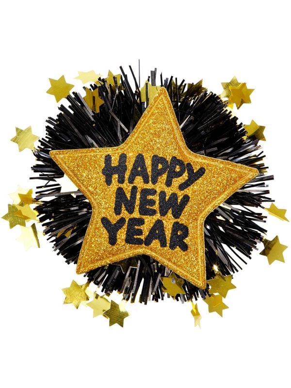 Happy New Year broche goud
