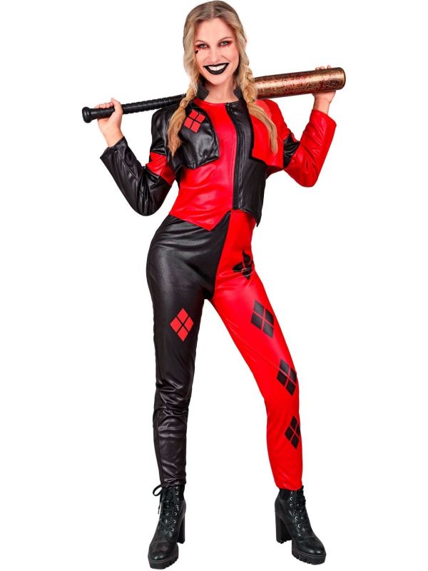 Harlekijn Horror Clown Pak Rood Dames