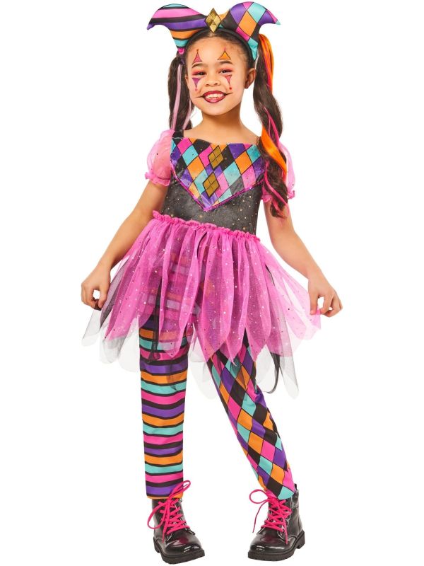 Harlequin Meisje Outfit Kind