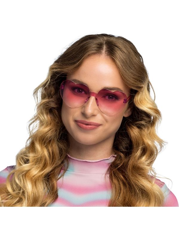 Hartjesbril Roze