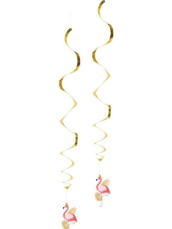 Hawaii flamingo decoratie swirl hangers