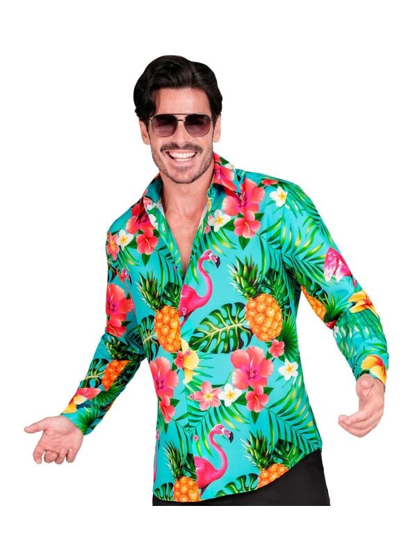 Hawaii glow in the dark blouse mannen