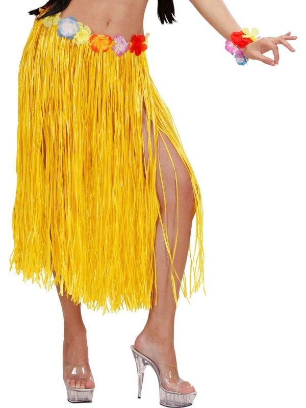 Hawaii rok geel met bloemen