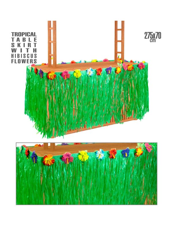 Hawaii Tafelrok met Hibiscus Bladeren