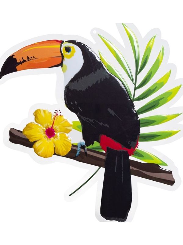 Hawaii toekan thema wand decoratie