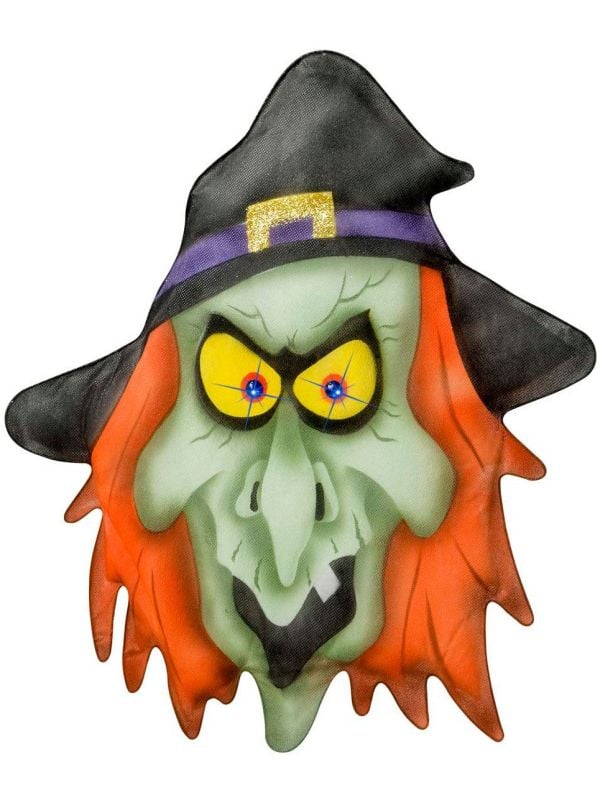 Heks hoofd halloween versiering
